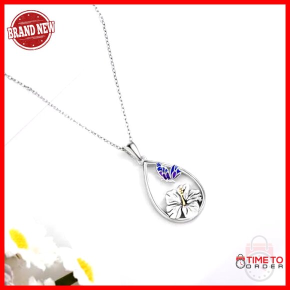 Sterling Silver Flower Pendant Necklace 925 Silver Cable Chain 18+2 Inch - Picture 5 of 7